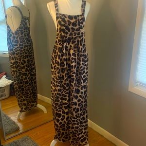 NWT Leopard print overalls M